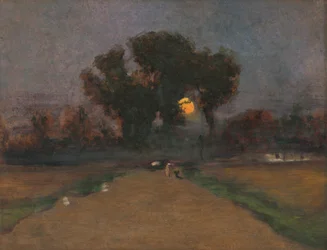 Landschap met ondergaande zon, 1890-1900