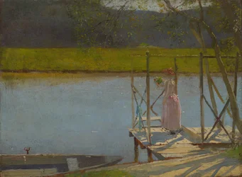 Vrouw naast een boot, c.1875-85