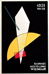 Poster voor een Bauhaus tentoonstelling in Weimar, Duitsland