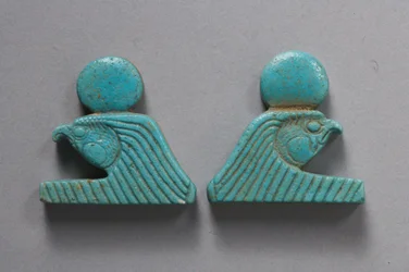 Valkenkop halsketting terminals (faience)