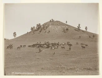 Werken in de heuvels, ca. 1900