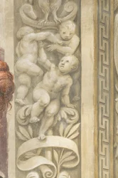 Putti, decoraties rond de ramen