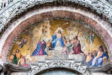 Christus in glorie tussen de Maagd Maria en Johannes de Doper