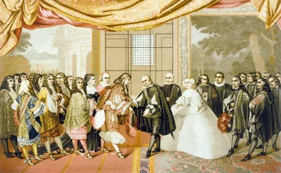 Ontmoeting tussen Lodewijk XIV en Filips IV op Isle des Faisans, 7 november 1659