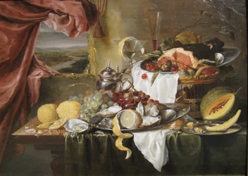 Stilleven met denkbeeldig uitzicht