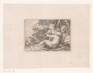 Bacchanaal met dronken putti
