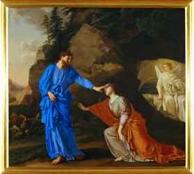 Christus verschijnt aan de heilige Maria Magdalena (schilderij op doek)