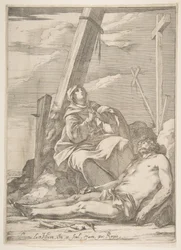 Christus en de Maagd aan de voet van het kruis