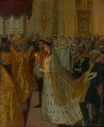 Het huwelijk van Tsaar Nicolaas II en Prinses Alix van Hessen-Darmstadt op 26 november 1894, 1895