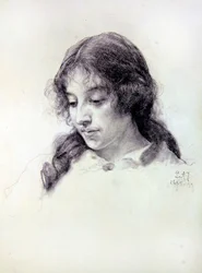 Portretstudie van Miss Raven-Hill