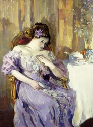 Dame in lavendel