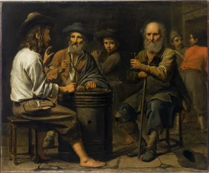 Meester van de Processies - Boeren in een herberg, 1640