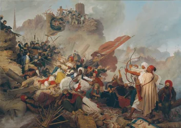 Bestorming van de Löwelbastei door de Turken