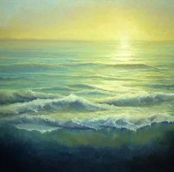 Gouden nevel, 2004. Zeegezicht