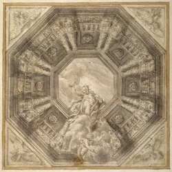 Studie voor de decoratie van een plafond