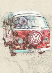 Red Vintage Van
