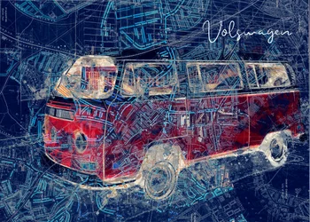 Retro Van City Map