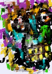 Levendige abstracte energie