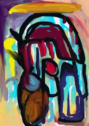 Levendige abstracte figuur