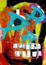 Levendig abstract visgezicht