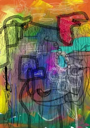 Levendige abstracte lijnen