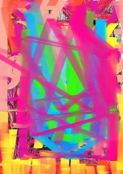 Levendige geometrische abstracte kunst