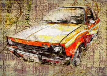 Kunst met oldtimers