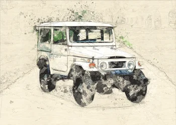 Vintage offroad-schets
