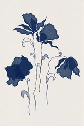 Donkerblauwe bloemen