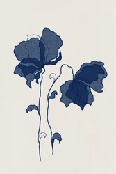 Elegante blauwe bloemen
