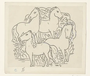 Vier paarden