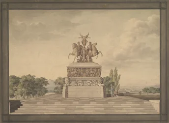 Ontwerp voor een Monument van de Overwinning van Waterloo recto..., 1815
