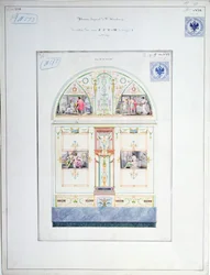 Muurschildering ontwerp voor de Hermitage, St. Petersburg, c.1840