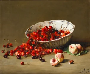Een kom kersen, ca. 1900