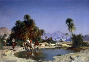 Léon-Adolphe Belly: De karavaan in de woestijnoase
