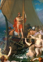 Odysseus en de Sirenen (detail)