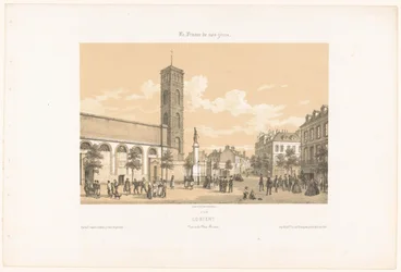 Zicht op de Place Bisson in Lorient