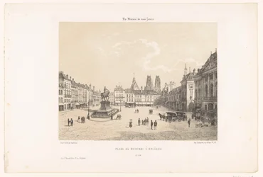 Zicht op de Place du Martroi in Orléans