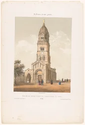 Zicht op de basiliek Notre-Dame de Fourvière in Lyon
