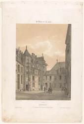 Zicht op de binnenplaats van het Palais Jacques-Coeur in Bourges