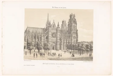Zicht op de kathedraal van Orléans (noordzijde)