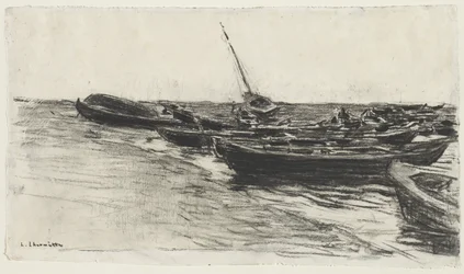 Boten op het strand