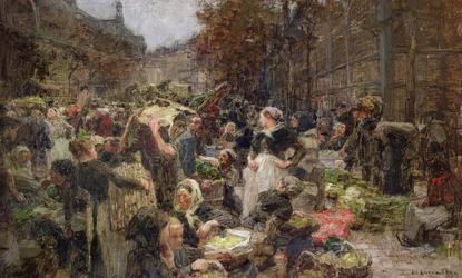 Les Halles, studie voor een schilderij voor de Salon des Lettres in het stadhuis van Parijs, in opdracht van 1889