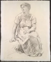 Zittende boerin, ca. 1885