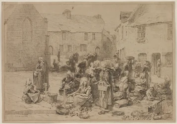 De Appelmarkt in Landerneau, 1878