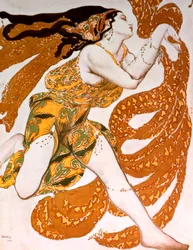 Bacchante, kostuumontwerp voor een Ballets Russes-productie van Tcherepnins Narcisse, 1911