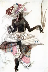 Bayadère kostuumontwerp voor Le Dieu Bleu, 1911
