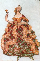 Constanza, kostuumschets voor het ballet naar Carlo Goldoni