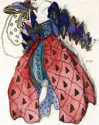 Kostuumontwerp voor het ballet "La Legende de Joseph" door R. Strauss