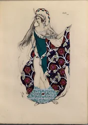 Kostuumontwerp voor het ballet Artémis troublée door Paul Paray, 1922